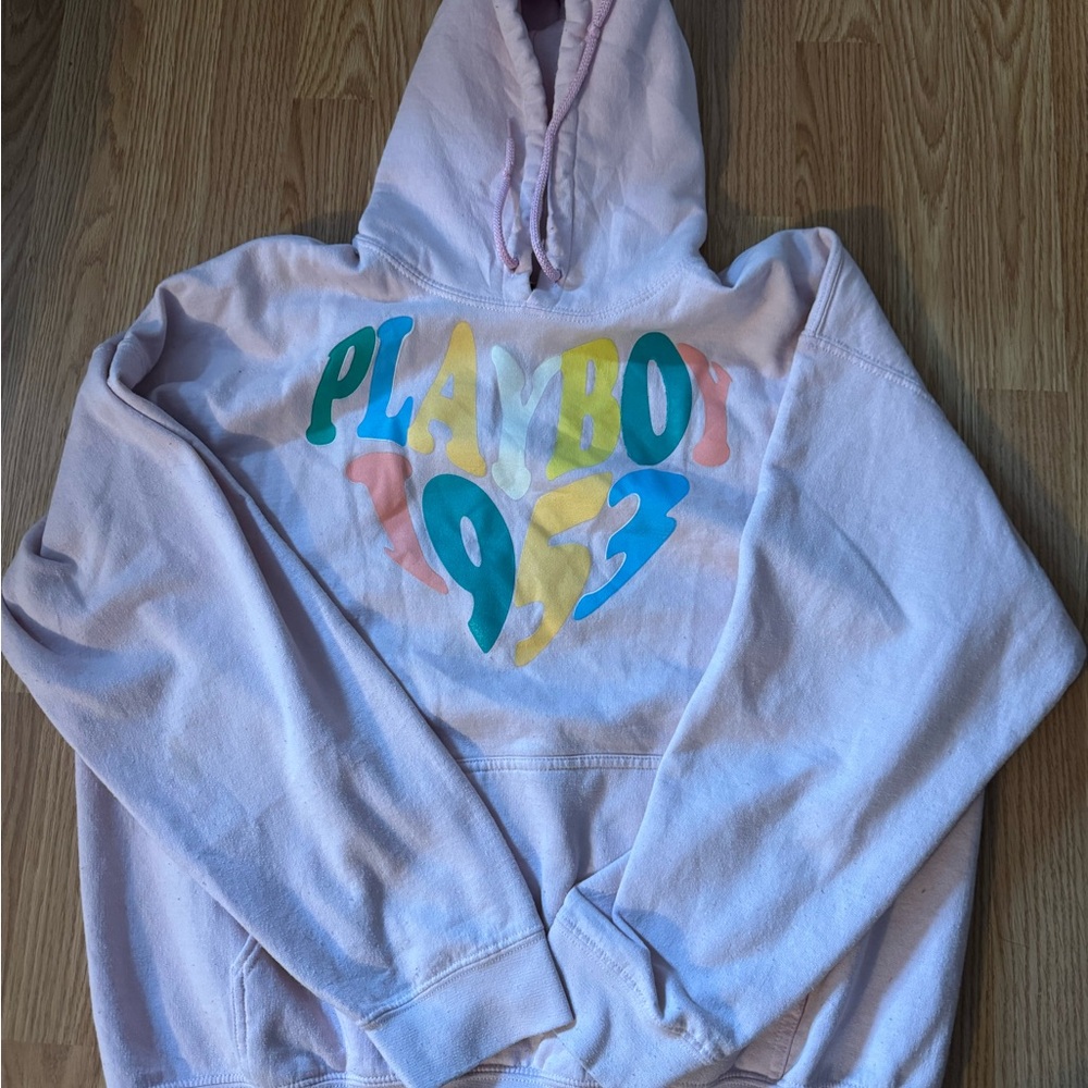 Playboy Graphic Hoodie in Pastel Colors